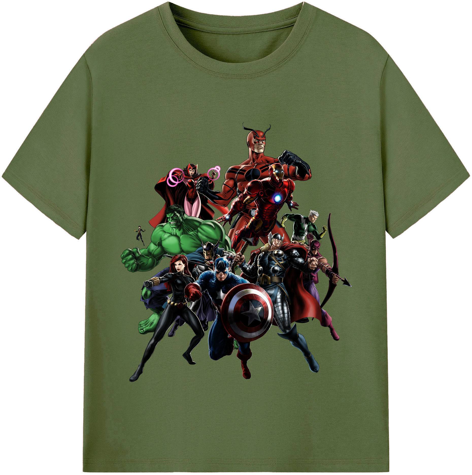 （画像用） アベンジャーズ The Avengers 綿100％半袖Tシャツ（フロントプリント）